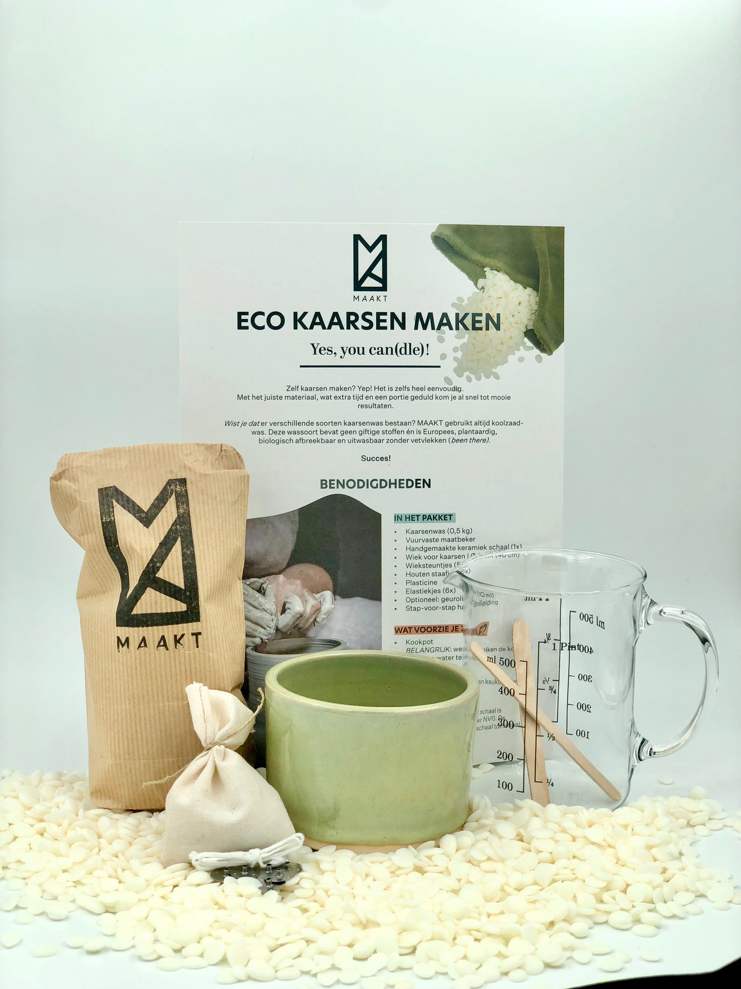 DIY eco (geur)kaars in keramiek schaal (1x400ml)