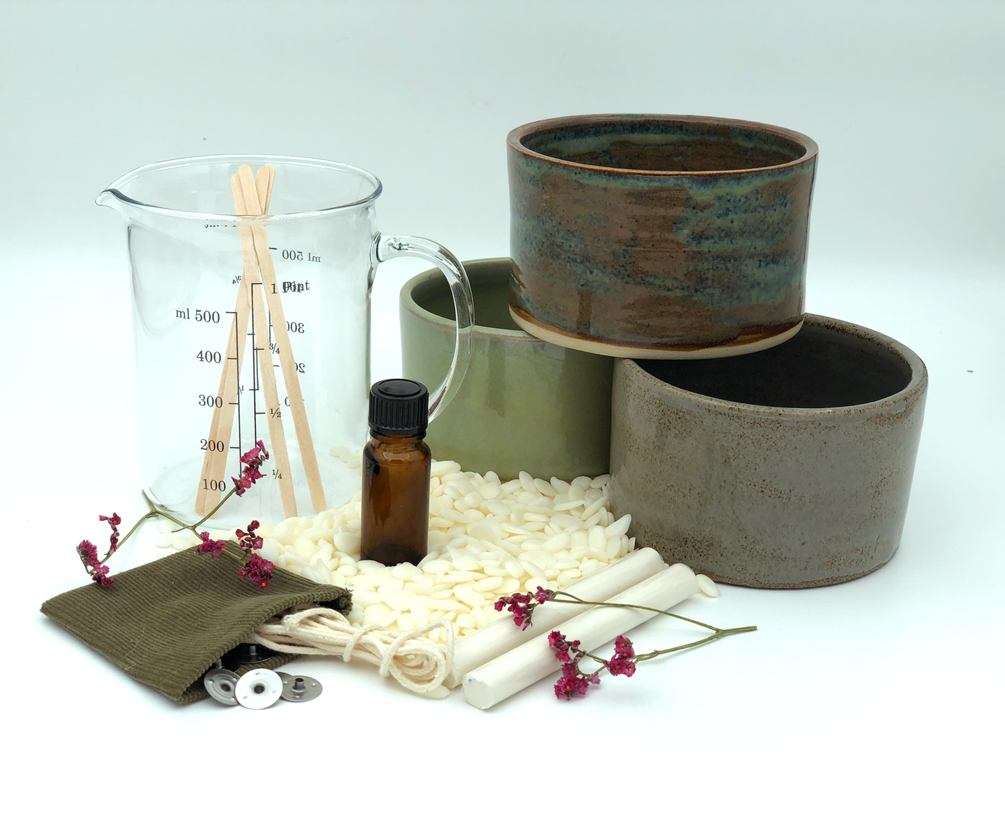DIY eco (geur)kaars in keramiek schaal (1x400ml)