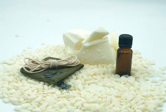 Refill kit 'kaarsen maken' M | amberkleurige pot (500ml)